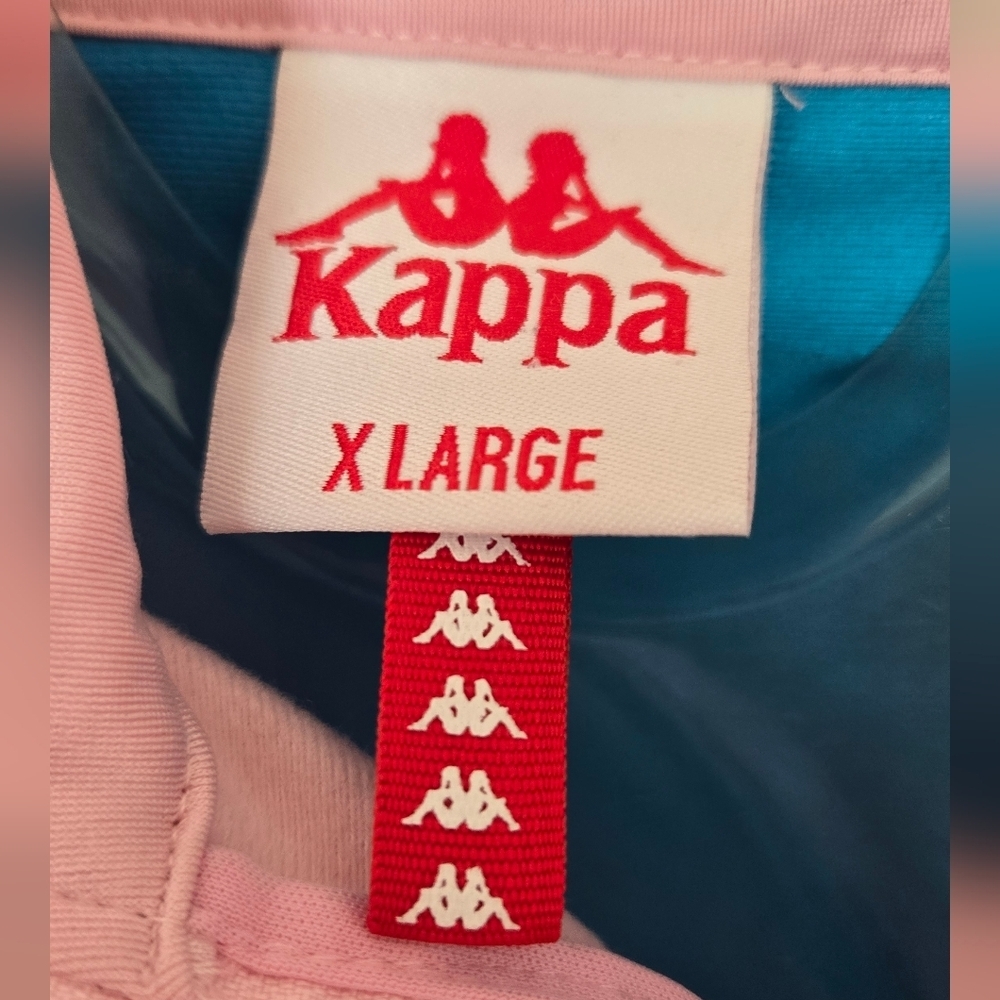 Kappa Authentic Football Esta Track Jacket Pink Blue White - Picture 2 of 4